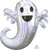 28-Inch Iridescent Ghost Halloween Decoration