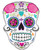24-Inch Satin Sugar Skull Halloween Decoration
