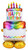 Happy Birthday Cake 53" Air-filled Balloon