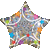 Holographic 'Happy Birthday' Star 32" Balloon Helium Filled