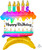 Happy Birthday' Cake 18" Balloon Air-filled