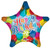 Sparkling Holographic Happy Birthday 18" Balloon Helium Filled