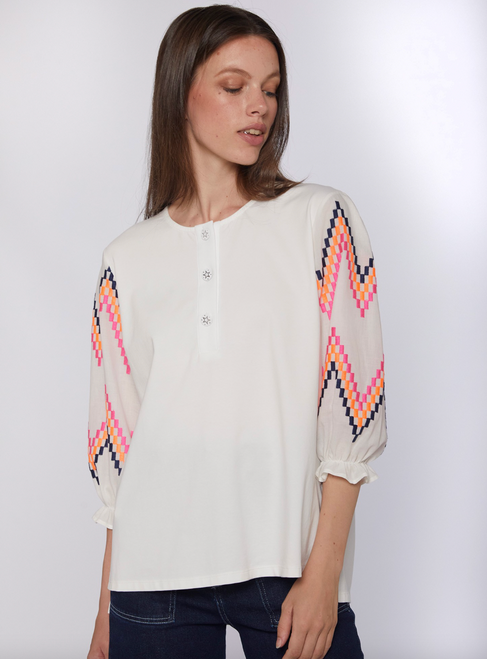 Embroidered Slv Blouse 