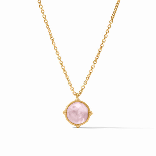 Honeybee Solitaire Necklace - Iridescent Rose