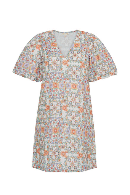 Haley Dress - Geo Peach