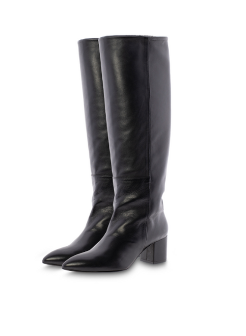 Toral High Leather Boots - Black 