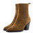 Suede Ankle Boot - Brown