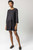 Wide Sleeve Peplum Dress - Black 