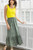 Long Peplum Skirt - Artichoke/Rope