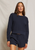 Kendall Waffle Pullover - Navy 