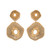 Gold Anemone Statement Earrings