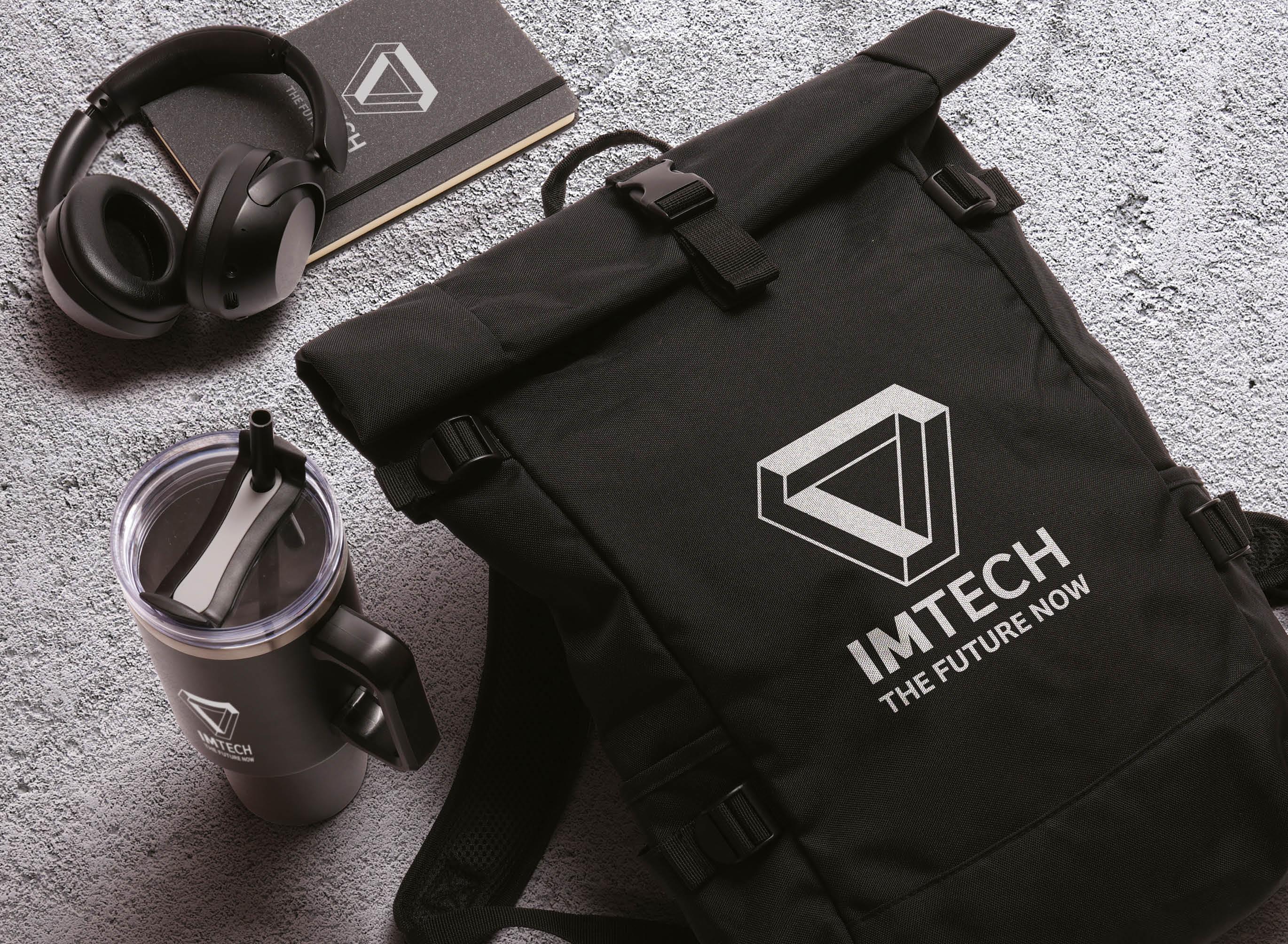 Branded kit with backpack and notebook