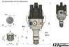 MGA, MGB, Mini, Austin Healy, Triumph etc.  SWITCHED 4 cylinder. Replaces 25D, 45D Lucas distributors. 