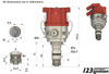 SWITCHED 4 cylinder w/angled cap Positive Ground Lucas distributors