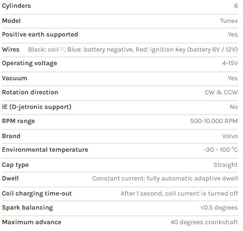 Volvo BLUETOOTH Programmable 6 cylinder