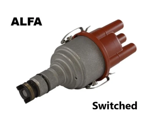 The 123\ALFA-4-R is identical to the 123\ALFA-4-R-V but offers no vacuum-advance. 
 The unit offers a total of 16 advance-curves to be selected by the end-user.

 It has advance-curves for the Giulia Nova, Spider & Bertone 2000, the Duetto and many others. There are also a couple of special curves, as used by well respected tuners.