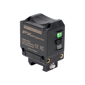 FX Outdoors Pocket Chronograph V2, left angled green light pic, for sale at High Pressure Pneumatics FX Outdoors Pocket Chronograph V2, left angled green light pic, for sale at High Pressure Pneumatics