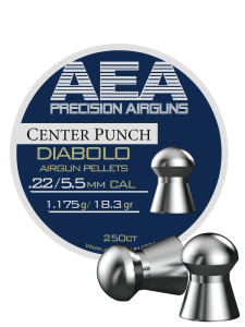 AEA Center Punch Pellets, 22CAL 18.3gr 500ct tin pic, for sale at High Pressure Pneumatics AEA Center Punch Pellets, 22CAL 18.3gr 500ct tin pic, for sale at High Pressure Pneumatics