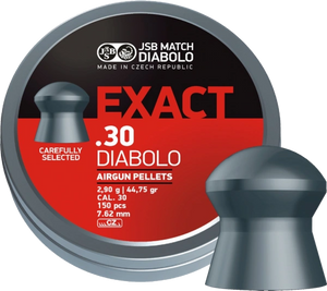 JSB 30cal 44.75gr exact pellet, tin and pellet pic, for sale at High Pressure Pneumaticsd JSB 30cal 44.75gr exact pellet, tin and pellet pic, for sale at High Pressure Pneumaticsd