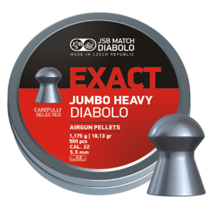 jsb 22cal exact jumbo heavy 18.13gr pellets 500ct, JSB Exact junbo 18.13gr tin and pellet pic, For Sale at High Pressure Pneumatics jsb 22cal exact jumbo heavy 18.13gr pellets 500ct, JSB Exact junbo 18.13gr tin and pellet pic, For Sale at High Pressure Pneumatics