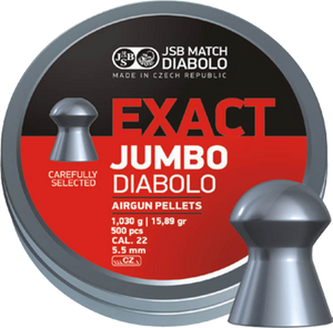 jsb 22cal pellets 15.89gr exact jumbo, full tin pic, for sale at High Pressure Pneumatics