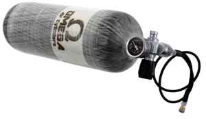 Omega 75 cubic foot carbon fiber tank 4500psi w/fill whip. for sale at High Pressure Pneumatics Omega 75 cubic foot carbon fiber tank 4500psi w/fill whip. for sale at High Pressure Pneumatics
