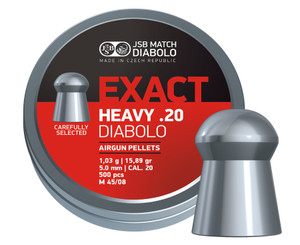 JSB 20Cal 15.89gr Exact Heavy 500ct, pellet tin, for sale at High Pressure Pneumatics JSB 20Cal 15.89gr Exact Heavy 500ct, pellet tin, for sale at High Pressure Pneumatics