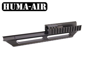 Huma-Air Extended Scope Rail and Tensioner Kit 700mm, barrel support under scope rail pic, for sale at High Pressure Pneumatics