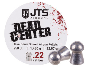 JTS Dead Center Precision Pellets, 22Cal 22.07gr with tin pic, for sale at High Pressure Pneumatics
