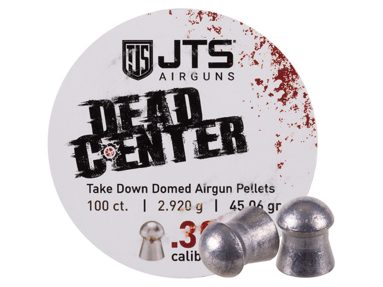 JTS Dead Center Precision Pellets, 22Cal 45.06gr with tin pic, for sale at High Pressure Pneumatics