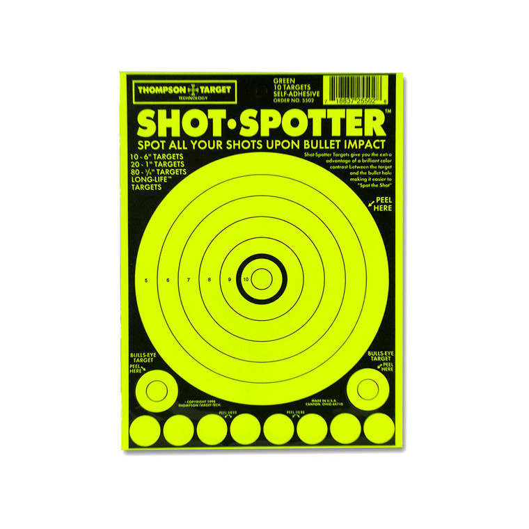 Thompson Target Shot-Spotter 6.5"X9" Adhesive Target 10PK