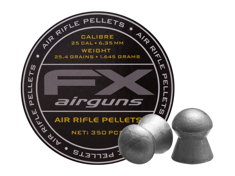 FX Pellets 25cal 25.39gr 350ct, pellet and tin, for sale at High Pressure Pneumatics