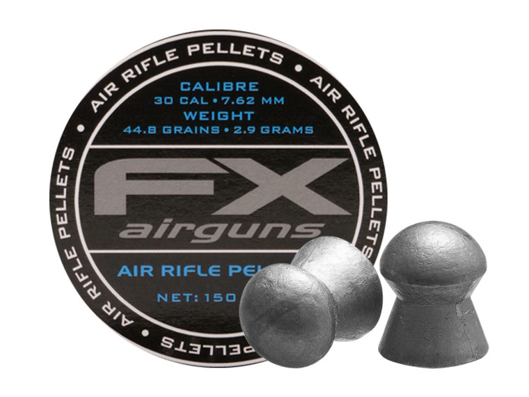 FX 30Cal 44.8GR Pellets 150CT, pellets and tin, for sale at High Pressure Pneumatics