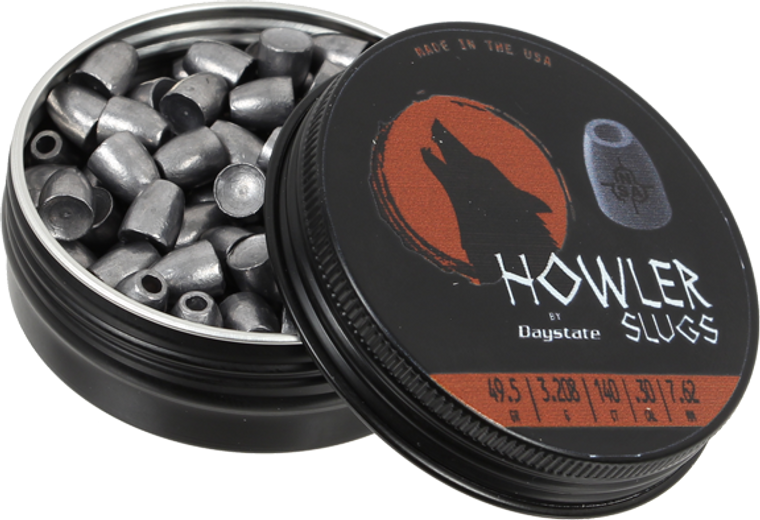 Daystate Howler Slug 30Cal 49.5gr  140ct, tin pic, for sale at High Pressure Pneumatics