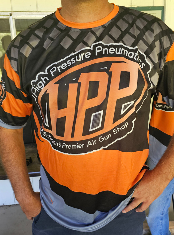 HPP Short Sleeve Jersey, front pic, for sale at High Pressure Pneumatics