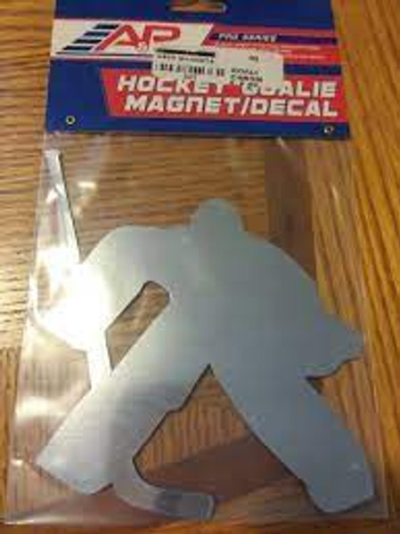 Magnet Decal - Silver Hockey Goalie