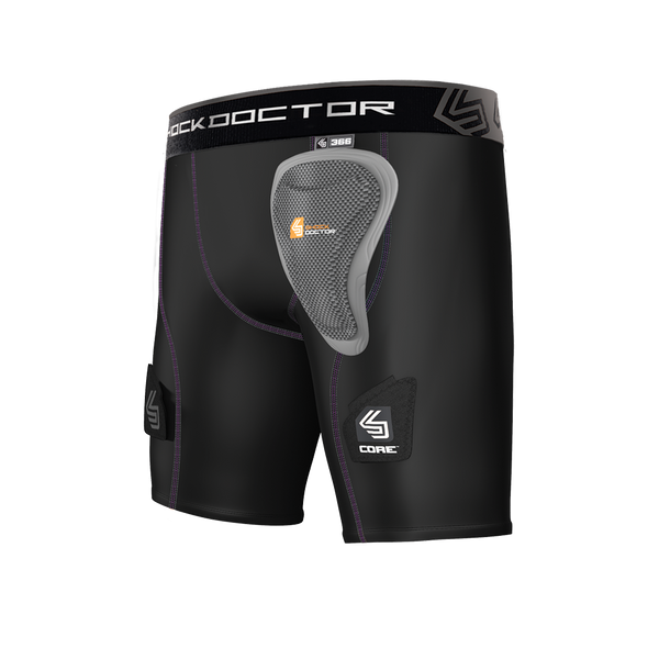 Shock Doctor - 366 Core Compression Womens Hockey Short with Pelvic Protector