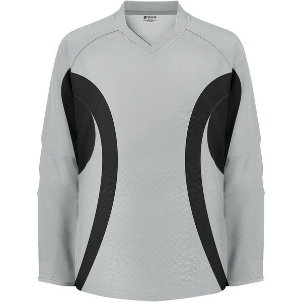 Firstar Rink Flow Hockey Jersey Grey / Black Breathable Mesh