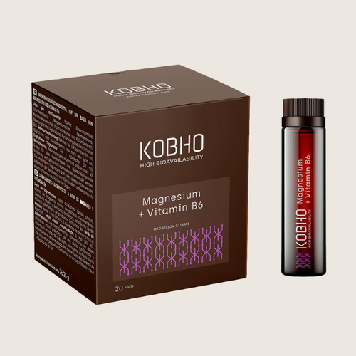 MAGNESIO + VITAMINA B6 LIQUIDO KOBHO 20 VIALES 25 ml