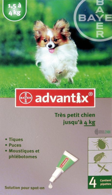 Pipetas advantix spot on -4 kg