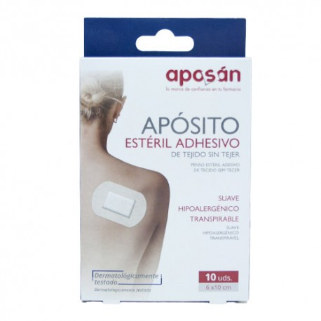 Aposan apósito estéril tejido sin tejer adhesivo pack 10 ap