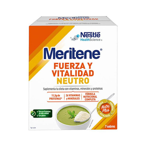 Meritene fuerza y vitalidad batido sabor neutro 7 sobres x 50 g