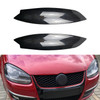 Car Headlight Eyebrow Decoration Sticker for Volkswagen Golf 5 (Carbon Fiber Black)