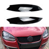 Car Headlight Eyebrow Decoration Sticker for Volkswagen Golf 5 (Black)