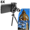 8X Optical Zoom Universal Mobile Phone Telescope Circumscribing Lens with Tripod & Adjustable Clip, For iPhone, Galaxy, Sony, Lenovo, HTC, Huawei, Google, LG, Xiaomi and other Smartphones