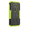 Tire Texture TPU+PC Shockproof Case for Motorola Moto G7 Play, with Holder (Green)