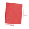 A5 Faux Leather Loose-leaf Grid Notebook, Style:Checkered Core(Red)