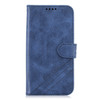 For Huawei P40 Stitching Style 2-Color Cow Texture Horizontal Flip PU Leather Case with Holder & Card Slot & Lanyard(Blue)