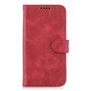 For Huawei P40 Stitching Style 2-Color Cow Texture Horizontal Flip PU Leather Case with Holder & Card Slot & Lanyard(Red)