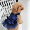 Pet Clothing Pet Hot Drilling Wedding Dress Skirt, Size:M(Blue)